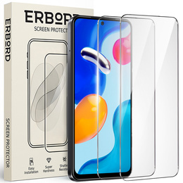2x tvrdené sklo pre Xiaomi Redmi Note 11 Pro, ERBORD 9H Hard Glass na displeji