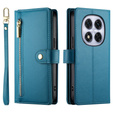 Klapkové puzdro pre Xiaomi Redmi Note 14 Pro 5G / Poco X7 5G, Wallet Zipper Pocket, modré