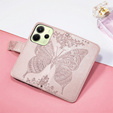 Klapkové puzdro pre Xiaomi Redmi Note 14 4G, Butterfly, ružové rose gold