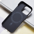 Puzdro pre iPhone 16 Pro, Aramid Fiber Cover, čierne