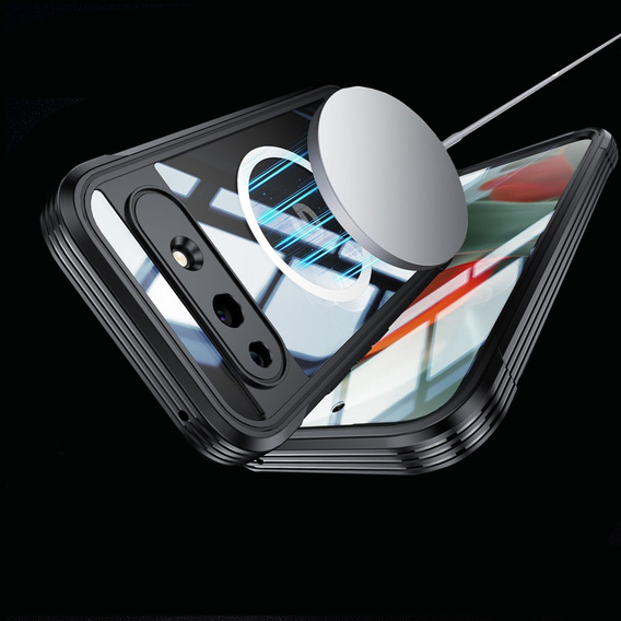 Nárazuvzdorné puzdro so sklom, pre MagSafe pre Google Pixel 10a, čierne