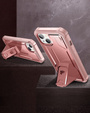 Obrnené puzdro pre iPhone 13 / 14, Dexnor Full Body, ružové rose gold