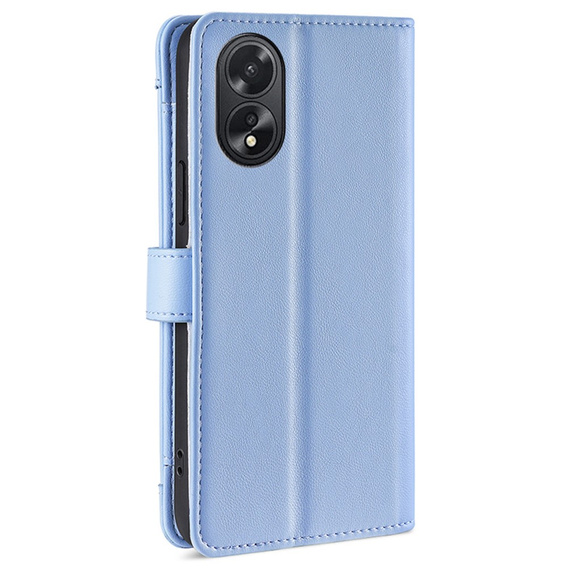 Klapkové puzdro pre Oppo A38 / A18 4G, Wallet Zipper Pocket, modré