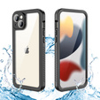 Vodotesné puzdro IP68 pre iPhone 15 Plus, Redpepper, čierne