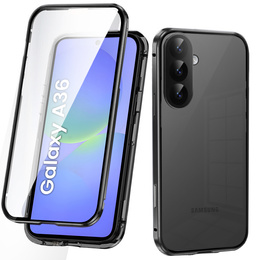 Puzdro pre Samsung Galaxy A36, Magnetic Dual Glass, čierne