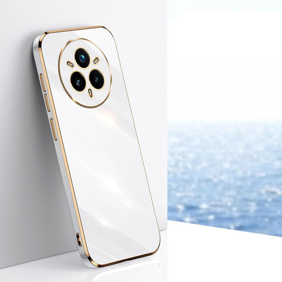 Puzdro pre Realme 14 Pro 5G, Glamour CamShield, biele