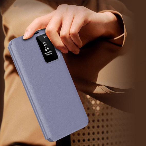Flipové puzdro pre Samsung Galaxy S25 Ultra, Smart View Wallet, fialové
