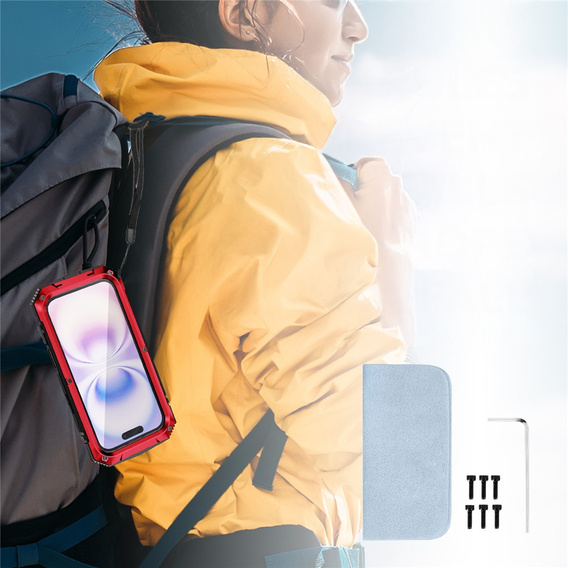 Puzdro R-JUST s podstavcom a integrovaným sklom pre iPhone 17