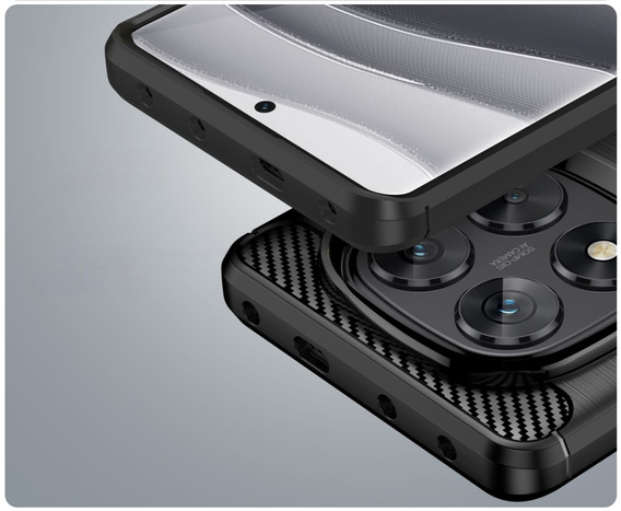Obal na mobil pre Xiaomi Redmi Note 14 Pro, Carbon, čierne