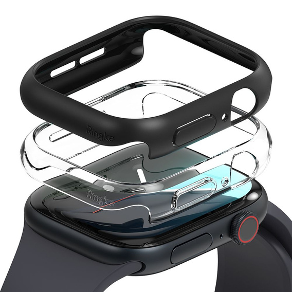 Puzdro Ringke pre Samsung Galaxy Watch 6 Classic 47mm, Slim, 2-Pack, číre/čierne