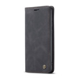 CASEME puzdro pre Samsung Galaxy S21 FE, Leather Wallet Case, čierne