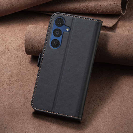 Klapkové puzdro pre Samsung Galaxy A15, BINFEN Wallet, čierne + 9H sklo
