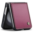Puzdro pre Samsung Galaxy Z Flip7 FE / Z Flip6, CASEME Litchi Leather, červené