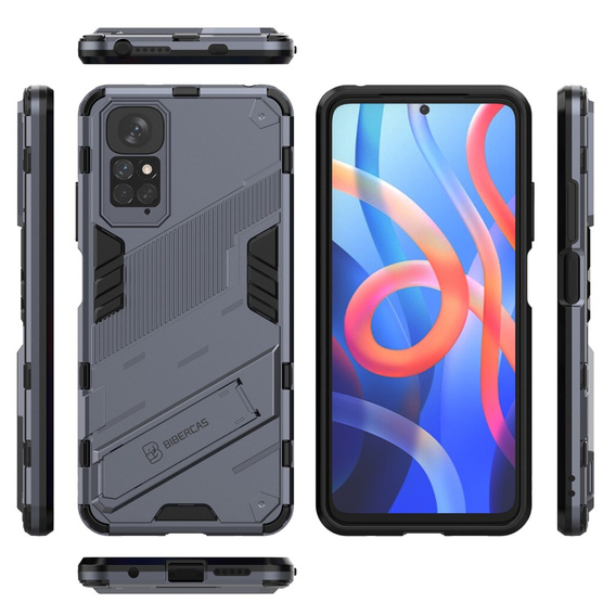 Puzdro pre Xiaomi Redmi Note 11/11S, Military kickstand, modré