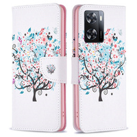 Klapkové puzdro pre OPPO A57 / A57s, Wallet, colorful tree, biele