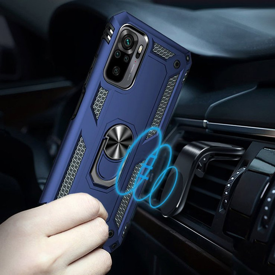 Pancierované obal na mobil pre Xiaomi Redmi Note 10/10S, Nox Case Ring, modré