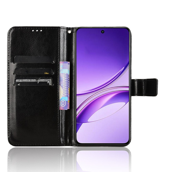 Klapkové puzdro pre Vivo V50 Lite 4G / 5G, Crazy Horse Wallet, čierne