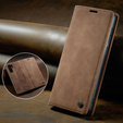 CASEME puzdro pre Huawei P30 Pro, Leather Wallet Case, hnedé