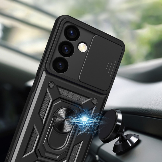 Obal na mobil pre Samsung Galaxy S24+ Plus, CamShield Slide, čierne