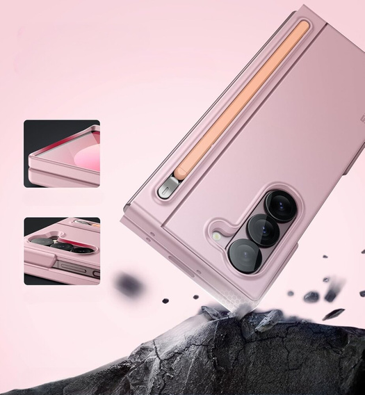 Obal na mobil pre Samsung Galaxy Z Fold 6, Suritch Full Body, ružové