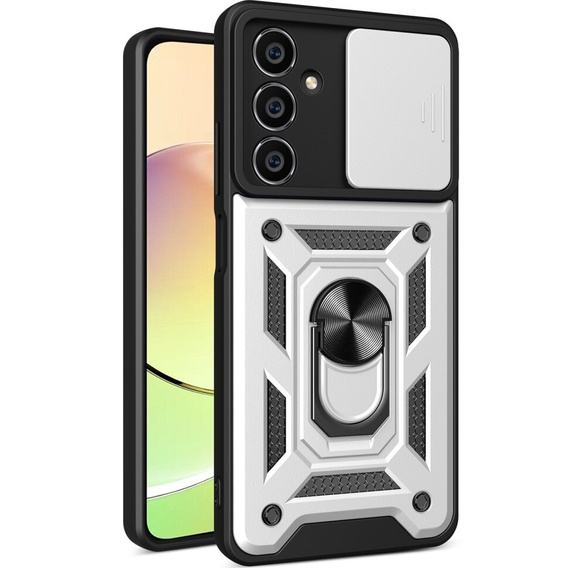 Obal na mobil pre Samsung Galaxy A05s, CamShield Slide, strieborné