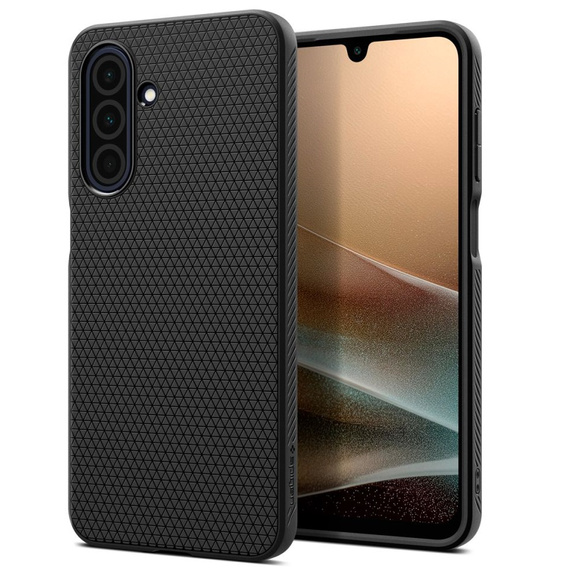 Puzdro Spigen pre Samsung Galaxy A26 5G, Liquid Air, čierne + tvrdené sklo 9H