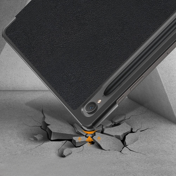 Puzdro pre Samsung Galaxy Tab S9, Smartcase s priestorom pre stylus, čierne