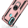Pancierované obal na mobil pre Motorola Moto E20/E30/E40, Nox Case Ring, ružové rose gold