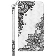 Klapkové puzdro pre Xiaomi Redmi 13C / Poco C65, Wallet, Lace Flower biele