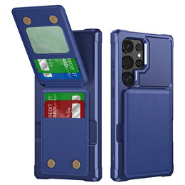 Puzdro pre Samsung Galaxy S25 Ultra, Card Holder Kickstand, tmavomodré