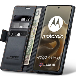 ERBORD Lesklá peňaženka Litchi s chlopňou pre Motorola Edge 60 Pro