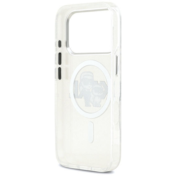 Karl Lagerfeld IML Glitter Karl a Choupette MagSafe puzdro pre iPhone 17 Pro