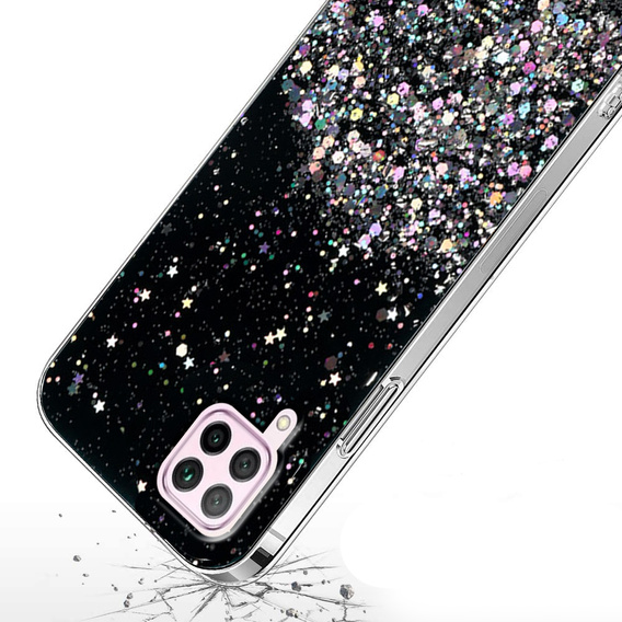 Obal na mobil pre Huawei P40 Lite, Glittery, čierne