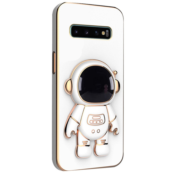 Obal na mobil pre Samsung Galaxy S10, Astronaut, biele