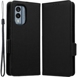 Klapkové puzdro pre Nokia X30 5G, Wallet Litchi Magnet Case, čierne