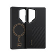 Puzdro BENKS Kevlar pre Samsung Galaxy S25 Ultra, pre MagSafe, Carbon Fiber, čierne