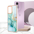 Ochranné puzdro pre Motorola Moto G24 / G24 Power / G04, Marble Slim Case, zelený