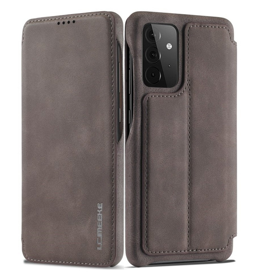 Klapkové puzdro pre Samsung Galaxy A52 5G / 4G, LC.IMEEKE, sivé