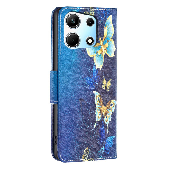 Klapkové puzdro pre Infinix Zero 30 5G, Wallet, butterfly, modré