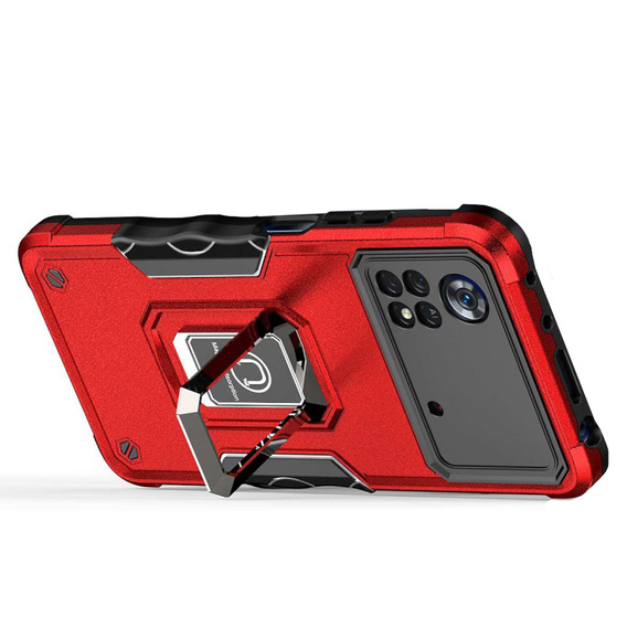 Obal na mobil pre Xiaomi Poco X4 Pro 4G, Dual-Layer Armor, červené