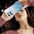 Puzdro pre Motorola Moto G86 5G, Glitter Flower, modré