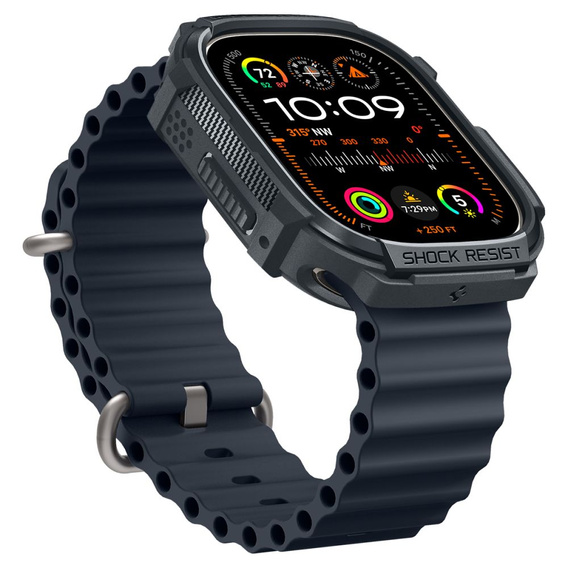 Puzdro Spigen Rugged Armor Dark Gray pre Apple Watch Ultra 1 / 2 (49 mm)