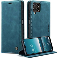 CASEME puzdro pre Samsung Galaxy M33 5G, Leather Wallet Case, modré