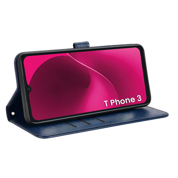 Flipové puzdro pre T Phone 3 5G, Wallet Rhombus, modré