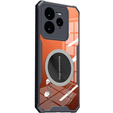 Puzdro pre Realme GT 7 Pro, s magnetickým štítkom, transparentné / čierne