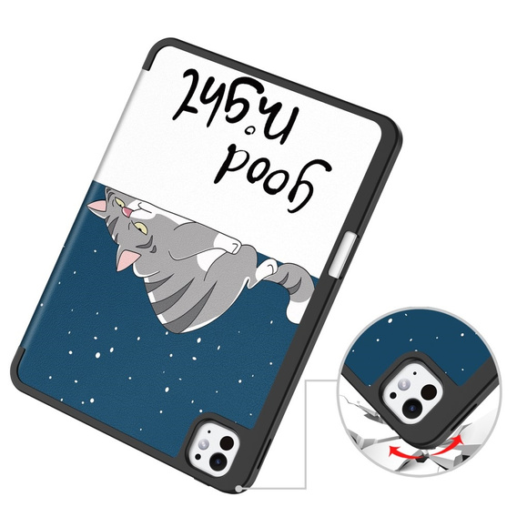 Puzdro pre iPad Pro 11 2024, Smartcase, sleeping cat