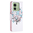 Klapkové puzdro pre Motorola Edge 40 5G, Wallet, colorful tree, biele