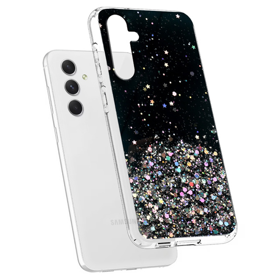 Obal na mobil pre Samsung Galaxy A54 5G, Glittery, čierne