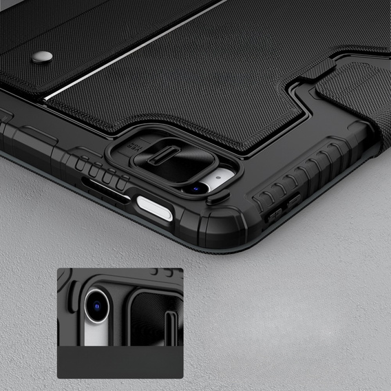 Puzdro + klávesnica iPad 10.9 2022, NILLKIN Bumper Pen Slot, čierne