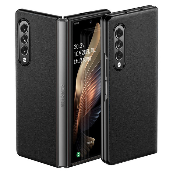 Kožené puzdro pre Samsung Galaxy Z Fold3 5G, leather hybrid, modré
